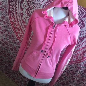 EUC Pink hooded sweater size Small